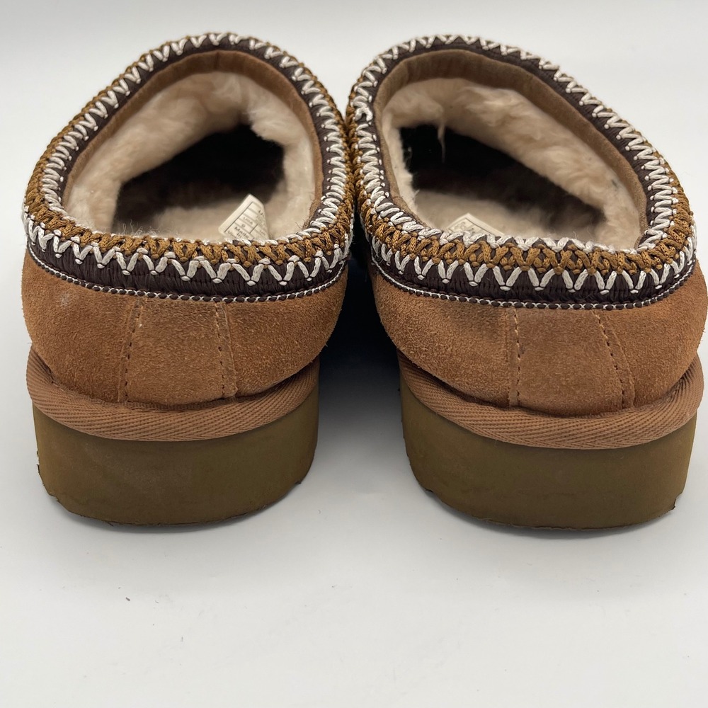 UGG Tasman Suede Slippers Chestnut Brown Embroidered Braid Sz9 40 - Picture 5 of 8